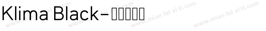 Klima Black字体转换
